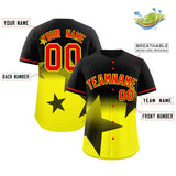 Custom Gradient Star Graffiti Pattern Printed/Stitched Outdoor Softball Training Baseball Jersey