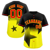 Custom Gradient Star Graffiti Pattern Printed/Stitched Outdoor Softball Training Baseball Jersey