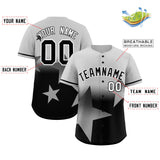 Custom Gradient Star Graffiti Pattern Printed/Stitched Outdoor Softball Training Baseball Jersey