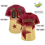 Custom Gradient Star Graffiti Pattern Printed/Stitched Outdoor Training Hip Hop Baseball Jersey