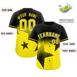 Custom Gradient Star Graffiti Pattern Printed/Stitched Outdoor Training Hip Hop Baseball Jersey