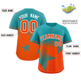 Custom Gradient Star Graffiti Pattern Printed/Stitched Outdoor Training Hip Hop Baseball Jersey