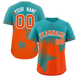 Custom Gradient Star Graffiti Pattern Printed/Stitched Outdoor Training Hip Hop Baseball Jersey