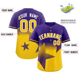 Custom Gradient Star Graffiti Pattern Printed/Stitched Outdoor Training Hip Hop Baseball Jersey