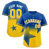 Custom Gradient Star Graffiti Pattern Printed/Stitched Outdoor Hip Hop Baseball Jersey