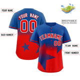 Custom Gradient Star Graffiti Pattern Printed/Stitched Outdoor Hip Hop Baseball Jersey