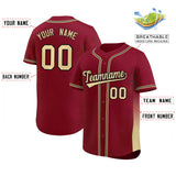 Custom Clssic Style Baseball Jersey Gardient Side Printed Name Number Sports Uniform