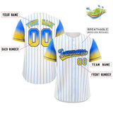 Custom Baseball Jersey Gradient Pinstripe Personalized Name Number Sports Shirt For Men