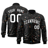 Custom Graffiti Pattern Jacket Zipper Varsity Baseball Jacket Blend Letterman Jackets Stitched Letters Logo for Unisex