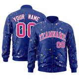 Custom Graffiti Pattern Jacket Zipper Casual Sweatshirt Letterman Bomber Coats Personalized Letter and Number