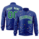 Custom Graffiti Pattern Jacket Zipper Casual Sweatshirt Letterman Bomber Coats Personalized Letter and Number