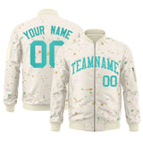 Custom Graffiti Pattern Jacket Zipper Casual Sweatshirt Letterman Bomber Coats Personalized Letter and Number