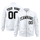 Custom Graffiti Pattern Jacket Zipper Casual Sweatshirt Letterman Bomber Coats Personalized Letter and Number