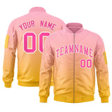 Custom Gradient Fashion Full-Zip Bomber Jacket Stitched Personalized Name Number Logo Letterman Jacket With Pocket