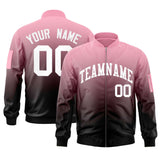 Custom Gradient Fashion Full-Zip Bomber Jacket Stitched Personalized Name Number Logo Letterman Jacket With Pocket