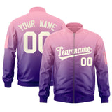 Custom Gradient Fashion Full-Zip Baseball Jacket Windreaker Letterman Bomber Coat Stitched Name Number Logo Unisex With Pocket