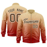 Custom Gradient College Jackets Full-Zip Stitched Casual Sweatshirt Letterman Bomber for Adult Youth S-6XL With Pocket