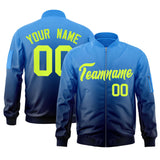 Custom Gradient Full-Zip Varsity Baseball Jackets Bomber Lightweight Coat Stitched New Fashion Name Number Logo for Adult/Youth