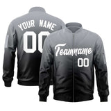 Custom Gradient Full-Zip Personalized Letterman Bomber Jacket Stitched Text Logo Winter Baseball Coat for Adult/Youth S-6XL