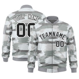 Custom Full-Zip Camo Fashion Lightweight College Jacket Stitched Text Logo Letterman Bomber for Adult/Youth Big Size