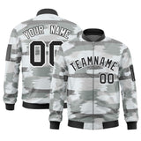 Custom Full-Zip Camo Fashion Lightweight College Jacket Stitched Text Logo Letterman Bomber for Adult/Youth Big Size