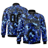 Custom Camo Full-Zip Casual Sweatshirt Letterman Bomber Coats Stitched Letters Logo Fashion College Jacket for Adult/Youth