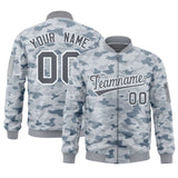 Custom Camo Full-Zip Varsity Jacket Personalized Baseball Letterman Jackets Stitched Text Logo Unisex Big Size