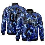 Custom Camo Full-Zip Varsity Jacket Personalized Baseball Letterman Jackets Stitched Text Logo Unisex Big Size