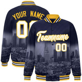 Custom City Connect Jacket Add Name Numbers Blend Windproof College Baseball Jacket