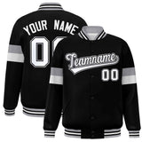 Custom Color Block Bomber Varsity Full-Snap Baseball Jacket Long Sleeve With Letters Casual Coats