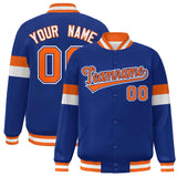 Custom Color Block Bomber Varsity Full-Snap Baseball Jacket Long Sleeve With Letters Casual Coats