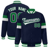 Custom Color Block Bomber Varsity Full-Snap Baseball Jacket Long Sleeve With Letters Casual Coats