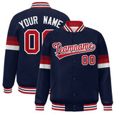 Custom Color Block Long Sleeve With Letters Casual Coats  Bomber Varsity Full-Snap Baseball Jacket