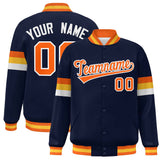 Custom Color Block Long Sleeve With Letters Casual Coats  Bomber Varsity Full-Snap Baseball Jacket