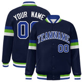 Custom Color Block Full-Snap Baseball Jacket Lightweight College Jacket Stitched Text Logo for Adult