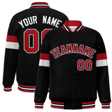 Custom Color Block Full-Snap Lightweight College Jacket Stitched Text Logo for Adult Baseball Jacket