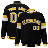 Custom Color Block Full-Snap Lightweight College Jacket Stitched Text Logo for Adult Baseball Jacket