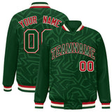 Custom Embroidery Graffiti Pattern Jacket Hook Stripe Varsity Letterman Jacket for Men/Women/Youth