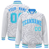 Custom Embroidery Graffiti Pattern Jacket Hook Stripe Varsity Letterman Jacket for Men/Women/Youth