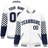 Custom Color Block Pattern Bomber Varsity Jacket Personalized Stitched Baseball Jacket