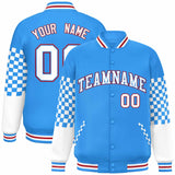 Custom Color Block Pattern Bomber Varsity Jacket Personalized Stitched Baseball Jacket