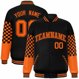 Custom Color Block Pattern Bomber Varsity Jacket Personalized Stitched Baseball Jacket