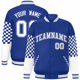 Custom Color Block Pattern Bomber Varsity Jacket Personalized Stitched Baseball Jacket