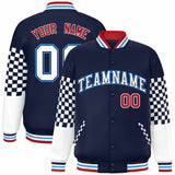 Custom Color Block Pattern Bomber Varsity Jacket Personalized Stitched Baseball Jacket