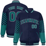 Custom Color Block Pattern Bomber Varsity Jacket Personalized Stitched Baseball Jacket