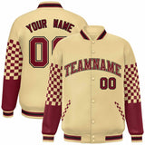 Custom Color Block Pattern Bomber Varsity Jacket Personalized Stitched Streetwear Baseball Jacket