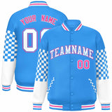 Custom Color Block Pattern Bomber Varsity Jacket Personalized Stitched Streetwear Baseball Jacket