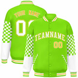 Custom Color Block Pattern Bomber Varsity Jacket Personalized Stitched Streetwear Baseball Jacket