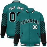 Custom Color Block Pattern Bomber Varsity Jacket Personalized Stitched Streetwear Baseball Jacket