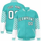 Custom Color Block Pattern Bomber Varsity Jacket Personalized Stitched Streetwear Baseball Jacket